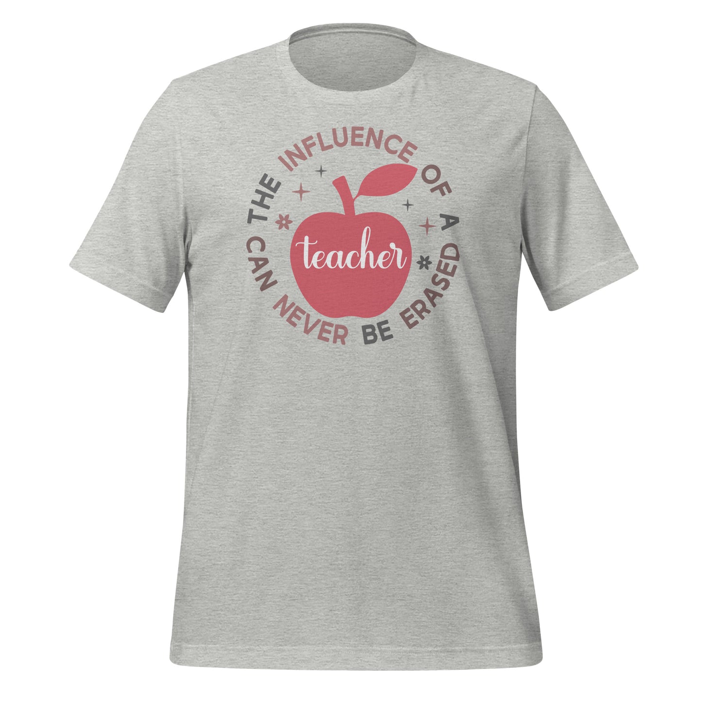 The Influence of a Teacher Can Never Be Erased Bella Canvas Unisex T-Shirt