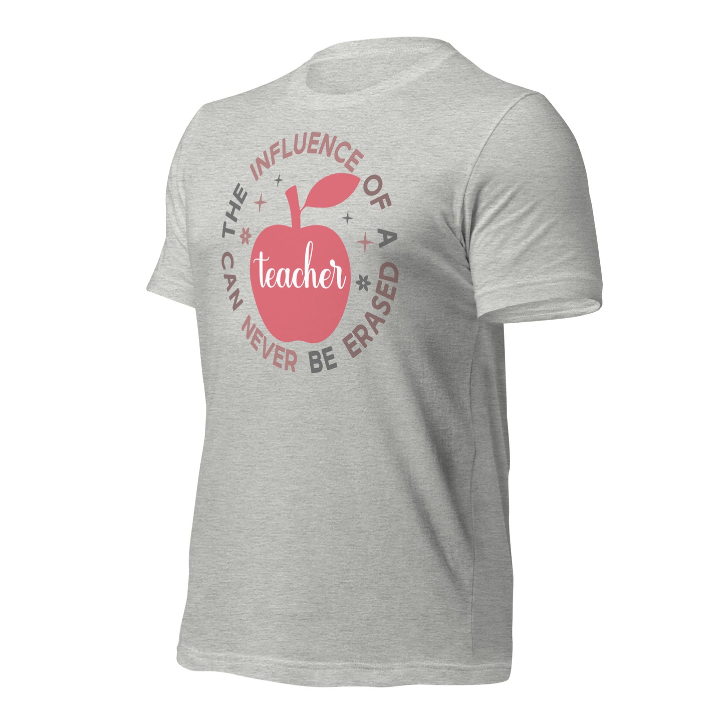The Influence of a Teacher Can Never Be Erased Bella Canvas Unisex T-Shirt