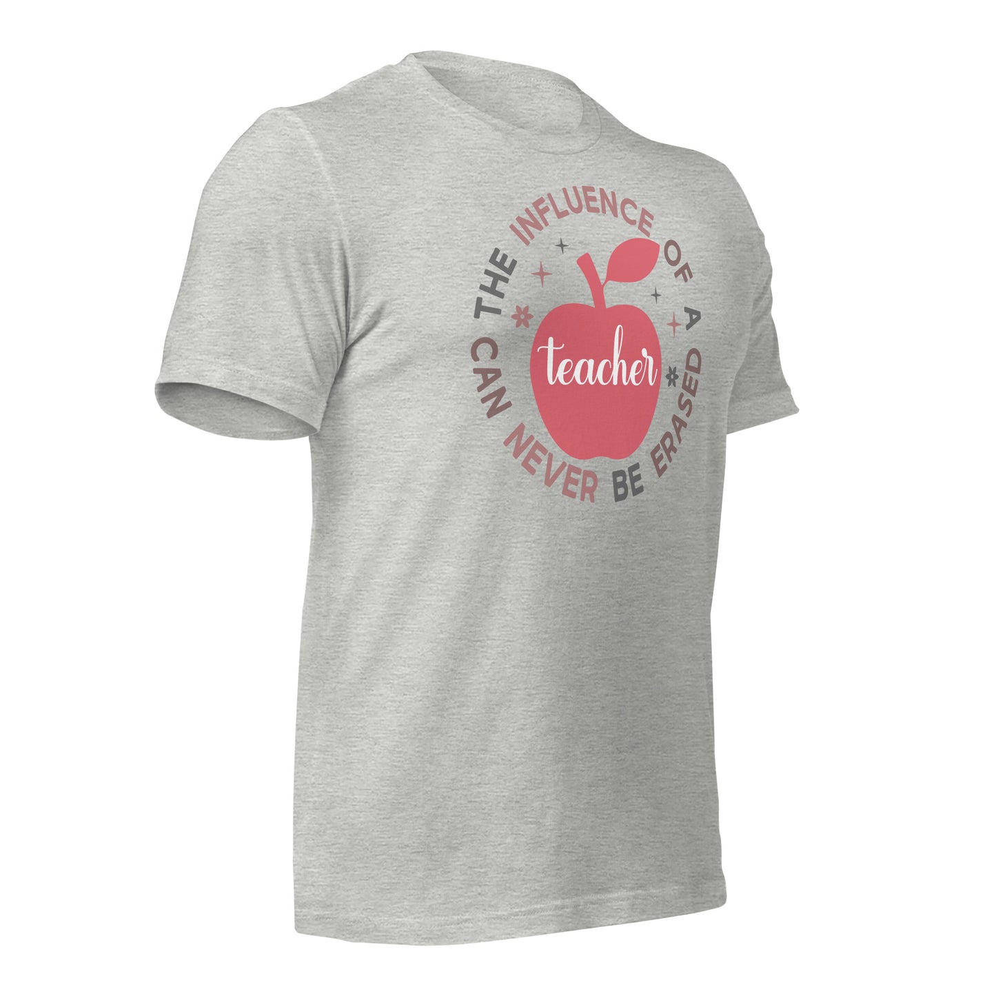 The Influence of a Teacher Can Never Be Erased Bella Canvas Unisex T-Shirt