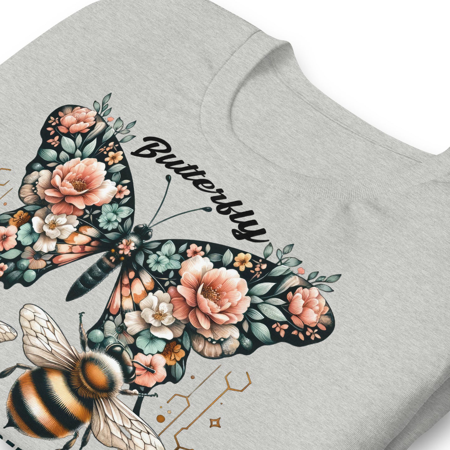 Butterfly, Sting Like a Bee Quality Cotton Bella Canvas Adult T-Shirt