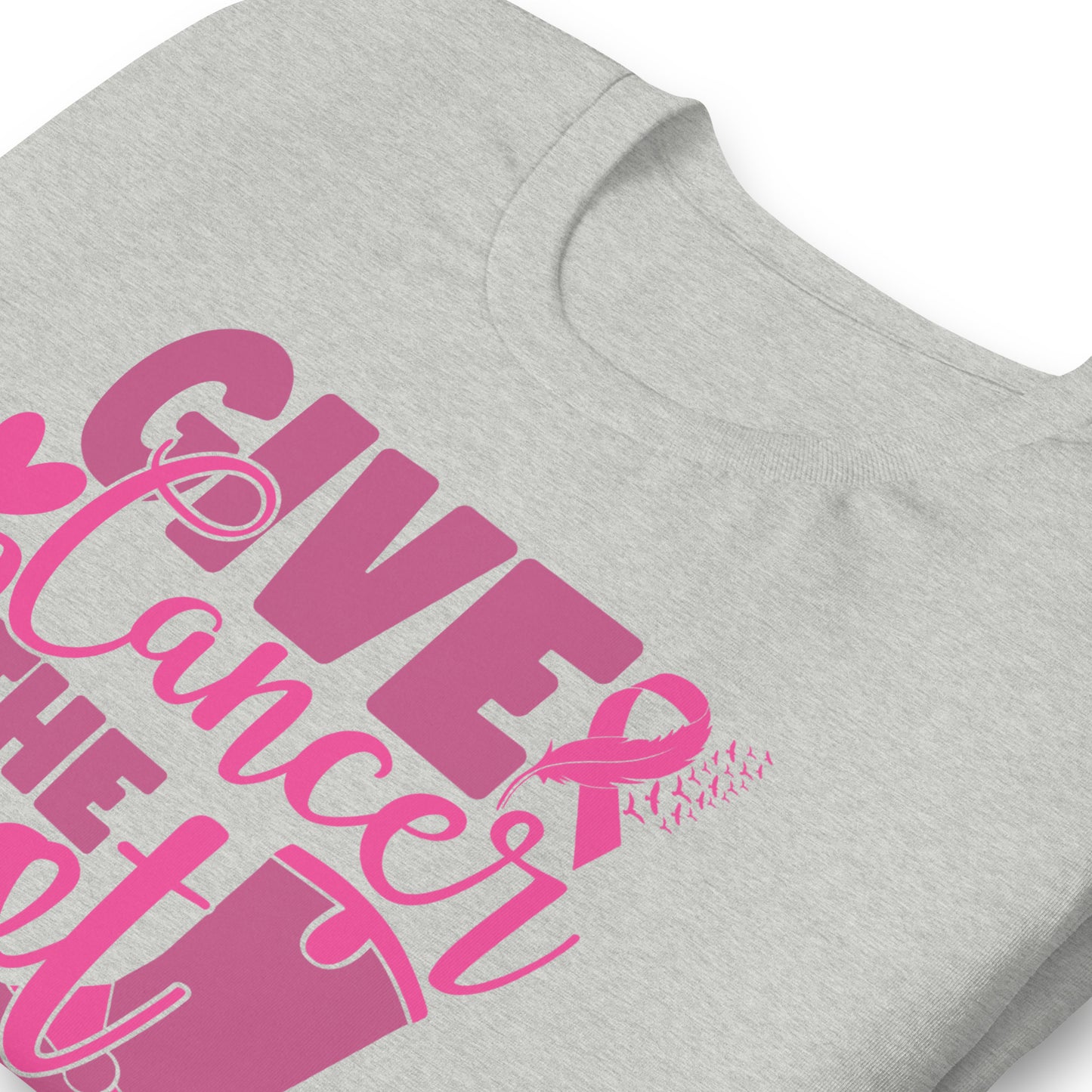 Give Cancer The Boot Breast Cancer Awareness Bella Canvas Adult T-Shirt
