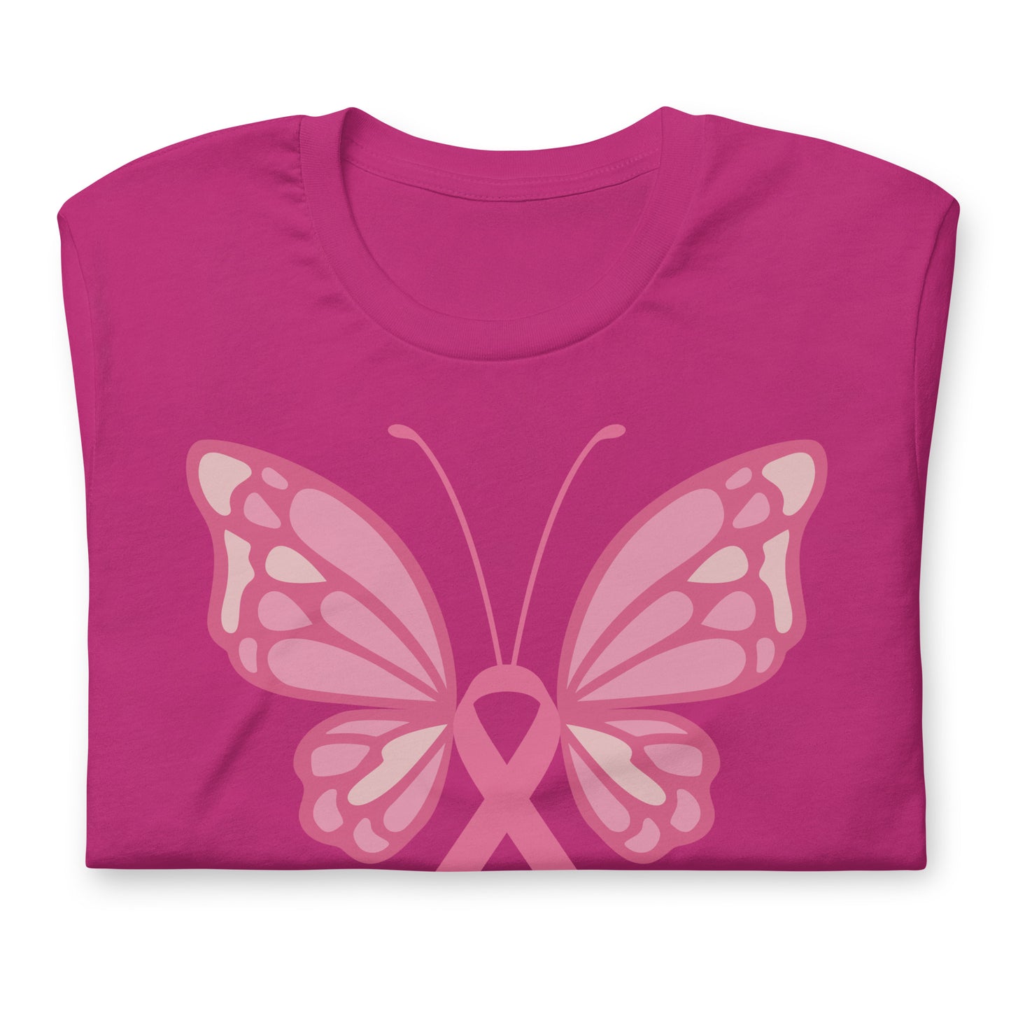 Breast Cancer Awareness Butterfly Bella Canvas Adult T-Shirt