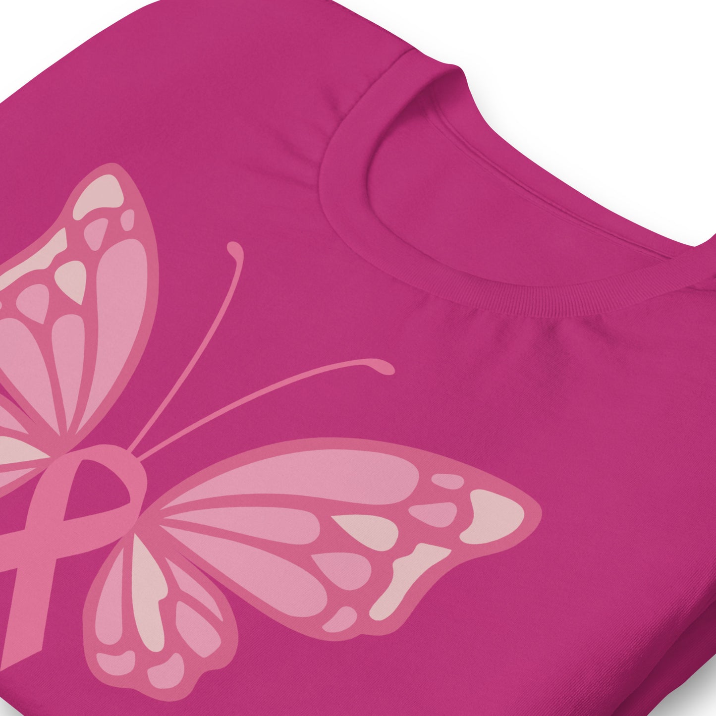 Breast Cancer Awareness Butterfly Bella Canvas Adult T-Shirt