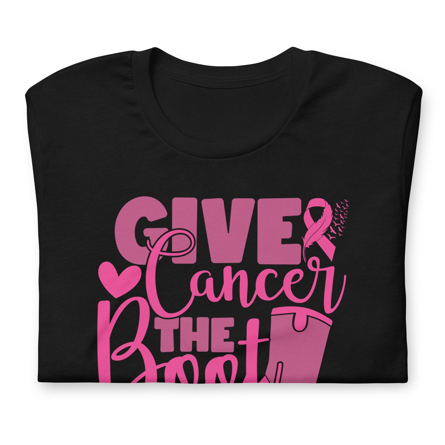 Give Cancer The Boot Breast Cancer Awareness Bella Canvas Adult T-Shirt