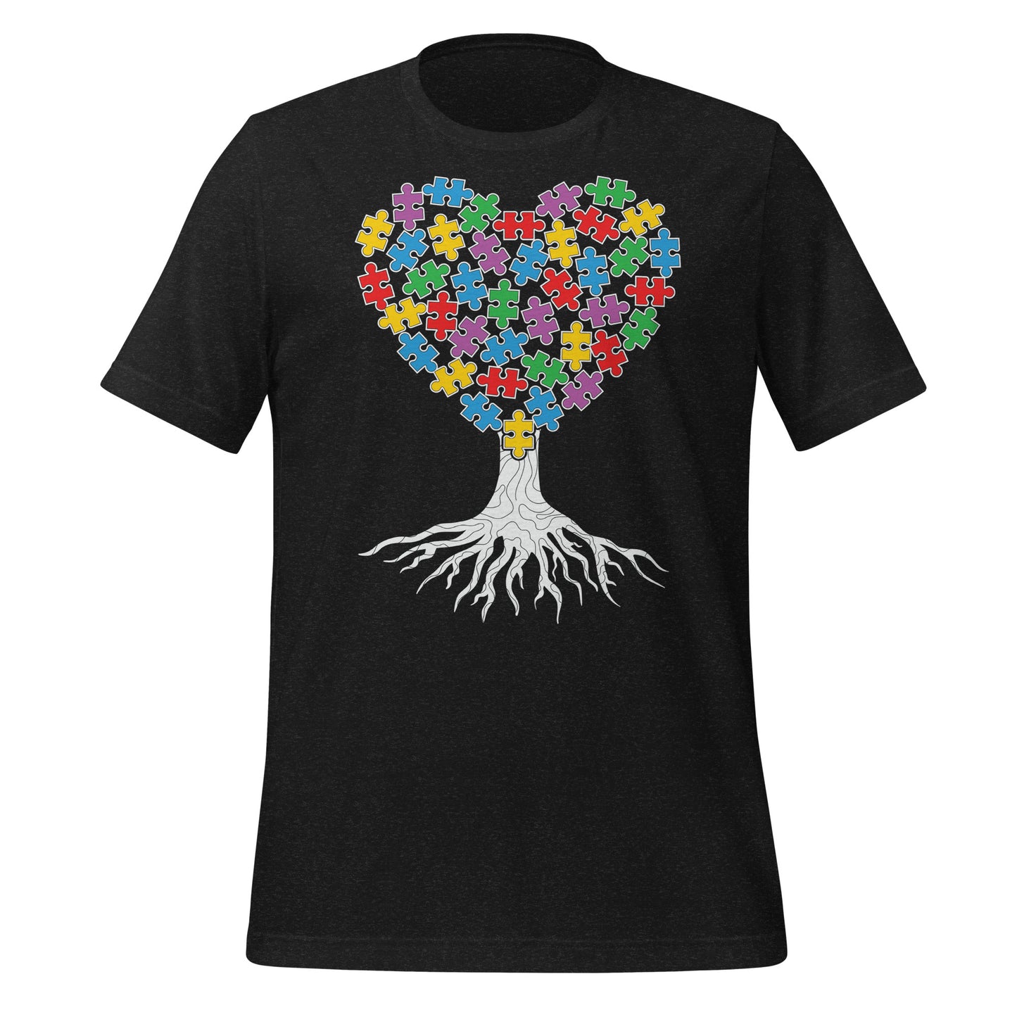 Autism Acceptance Heart Tree Quality Cotton Bella Canvas Adult T-Shirt