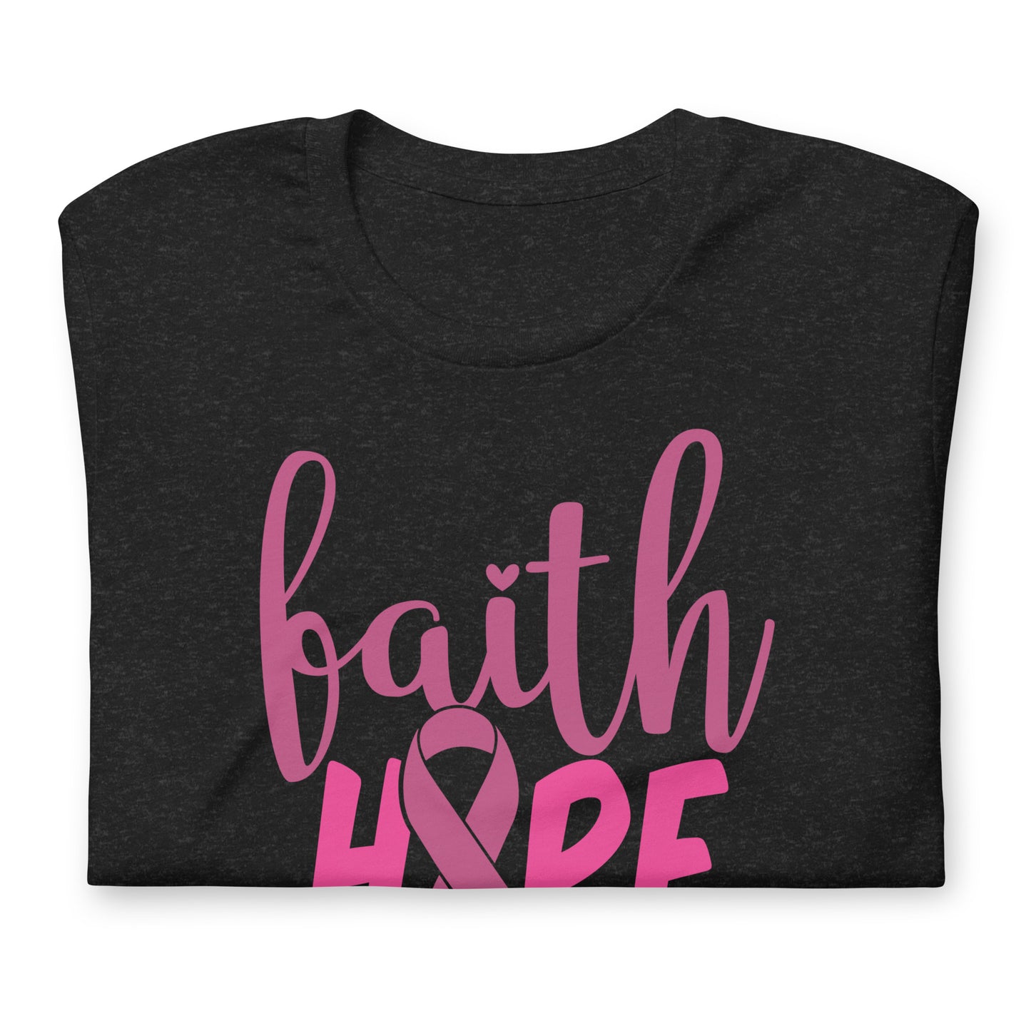 Faith Hope Love Breast Cancer Awareness Bella Canvas Adult T-Shirt