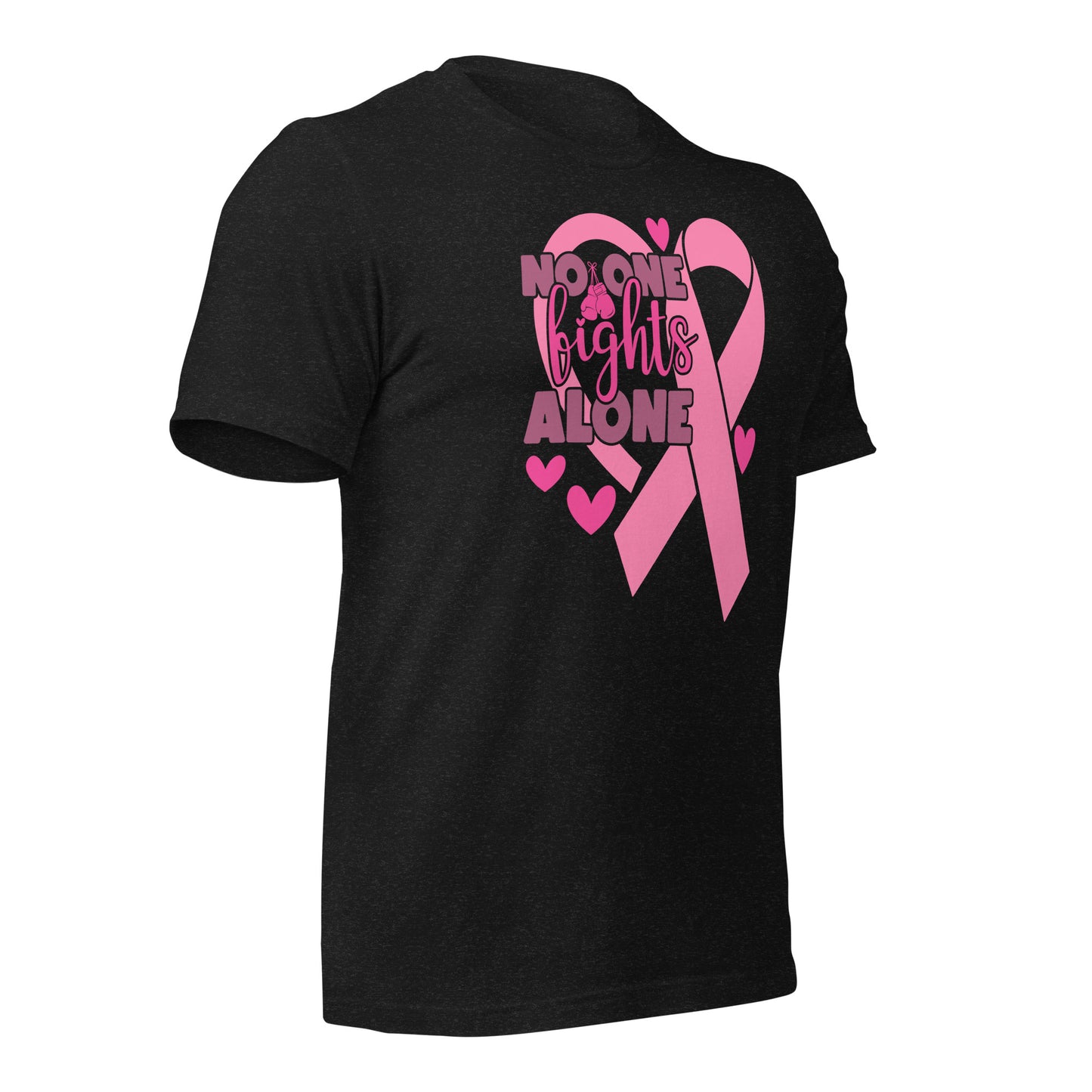 No Fights Alone Breast Cancer Awareness Bella Canvas Adult T-Shirt