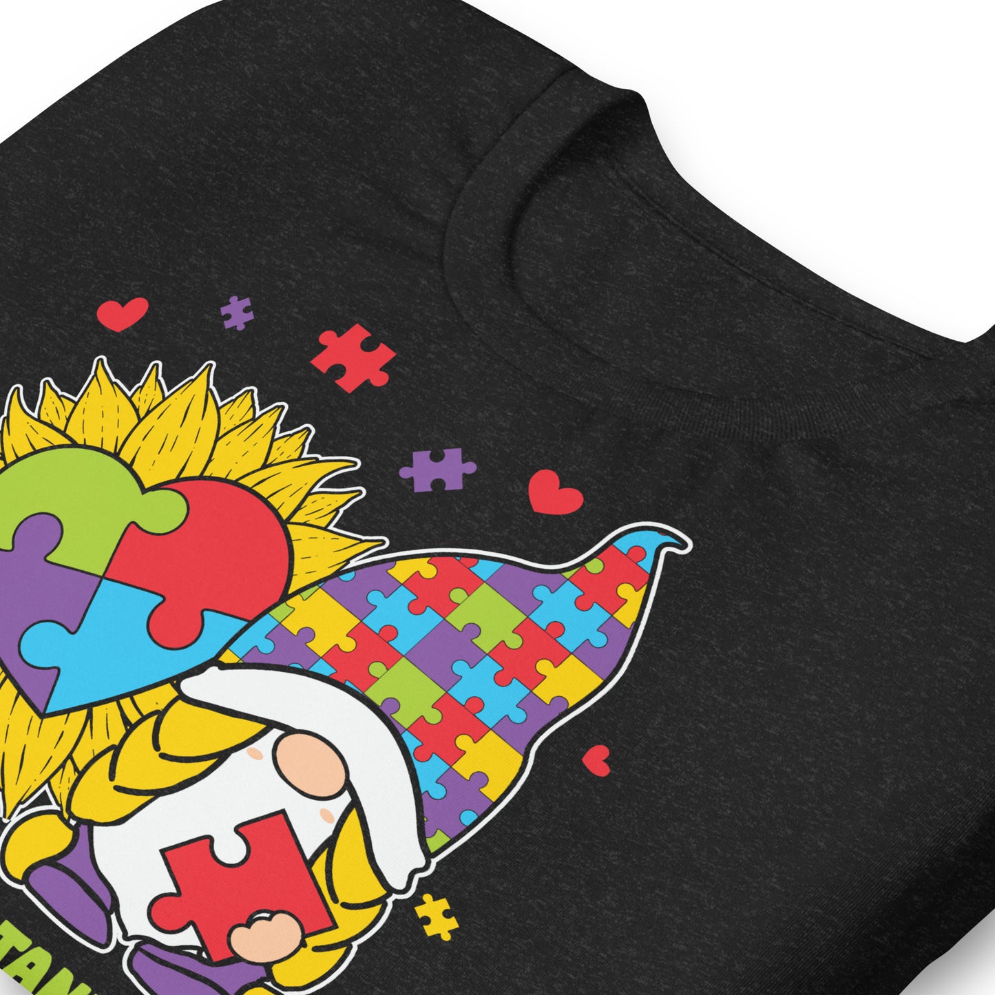 Autism Gnome Accept Understand Love Quality Cotton Bella Canvas Adult T-Shirt