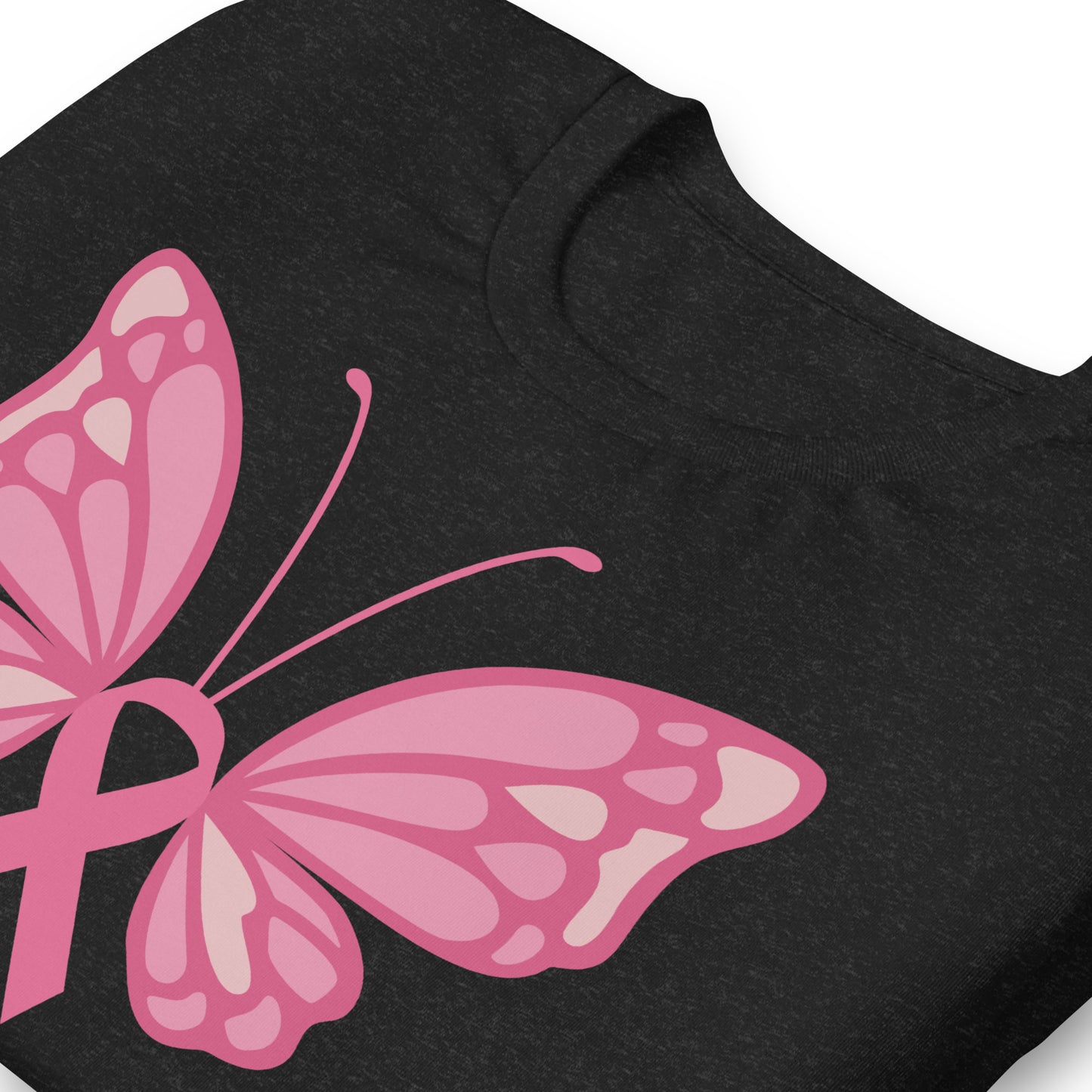 Breast Cancer Awareness Butterfly Bella Canvas Adult T-Shirt
