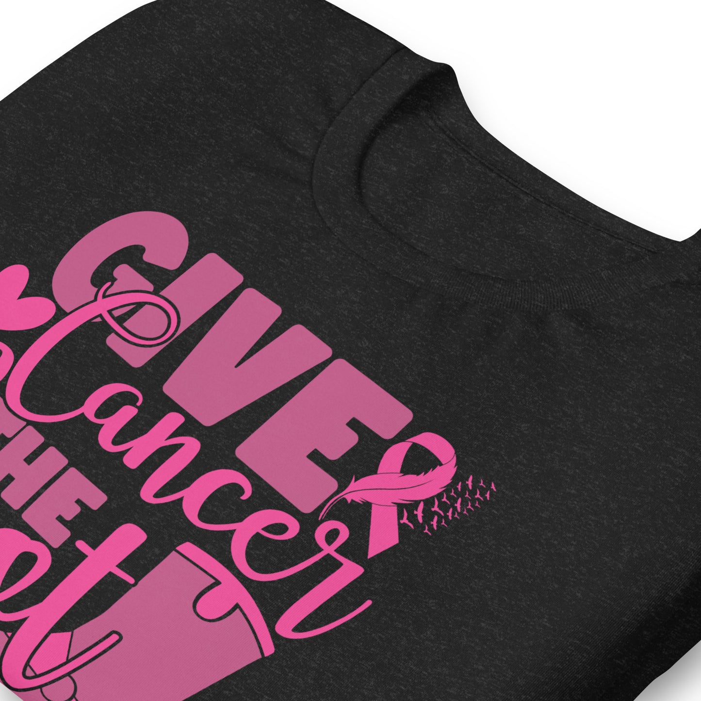 Give Cancer The Boot Breast Cancer Awareness Bella Canvas Adult T-Shirt