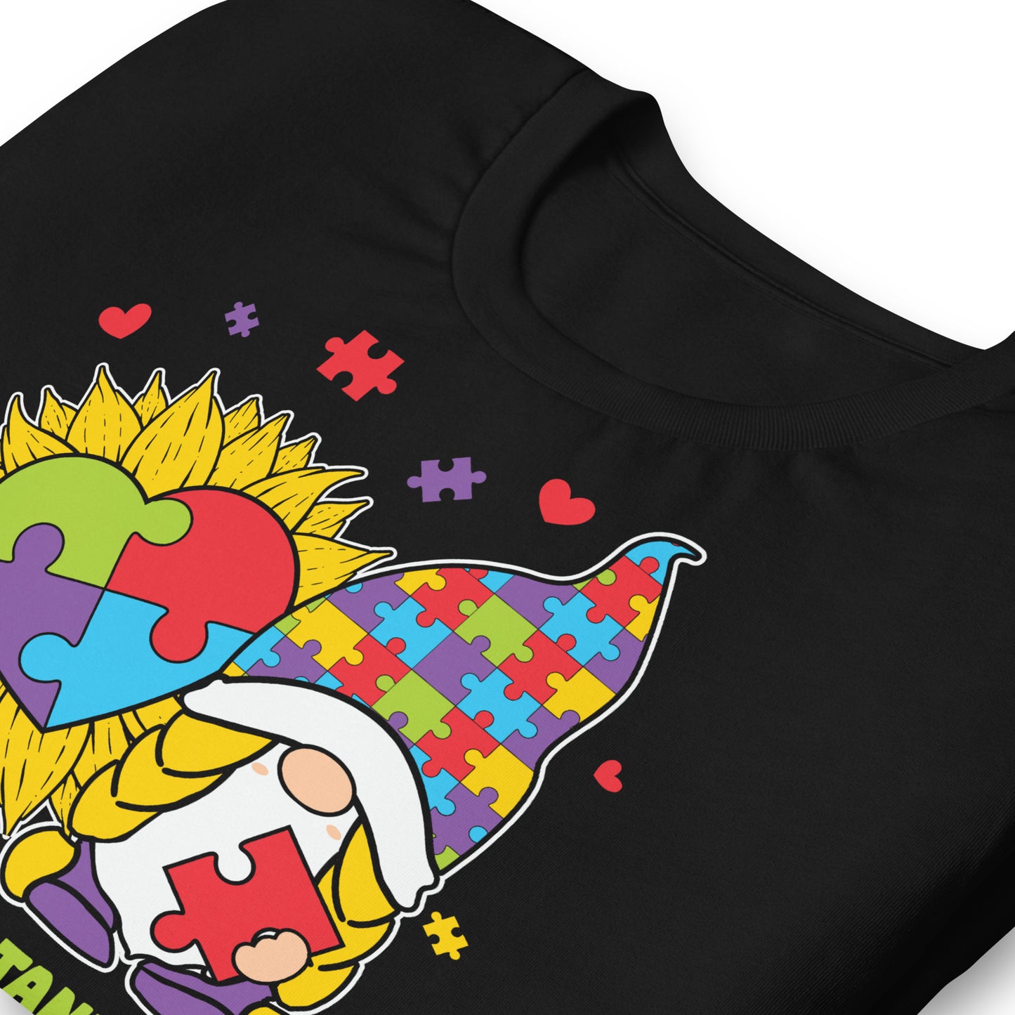 Autism Gnome Accept Understand Love Quality Cotton Bella Canvas Adult T-Shirt