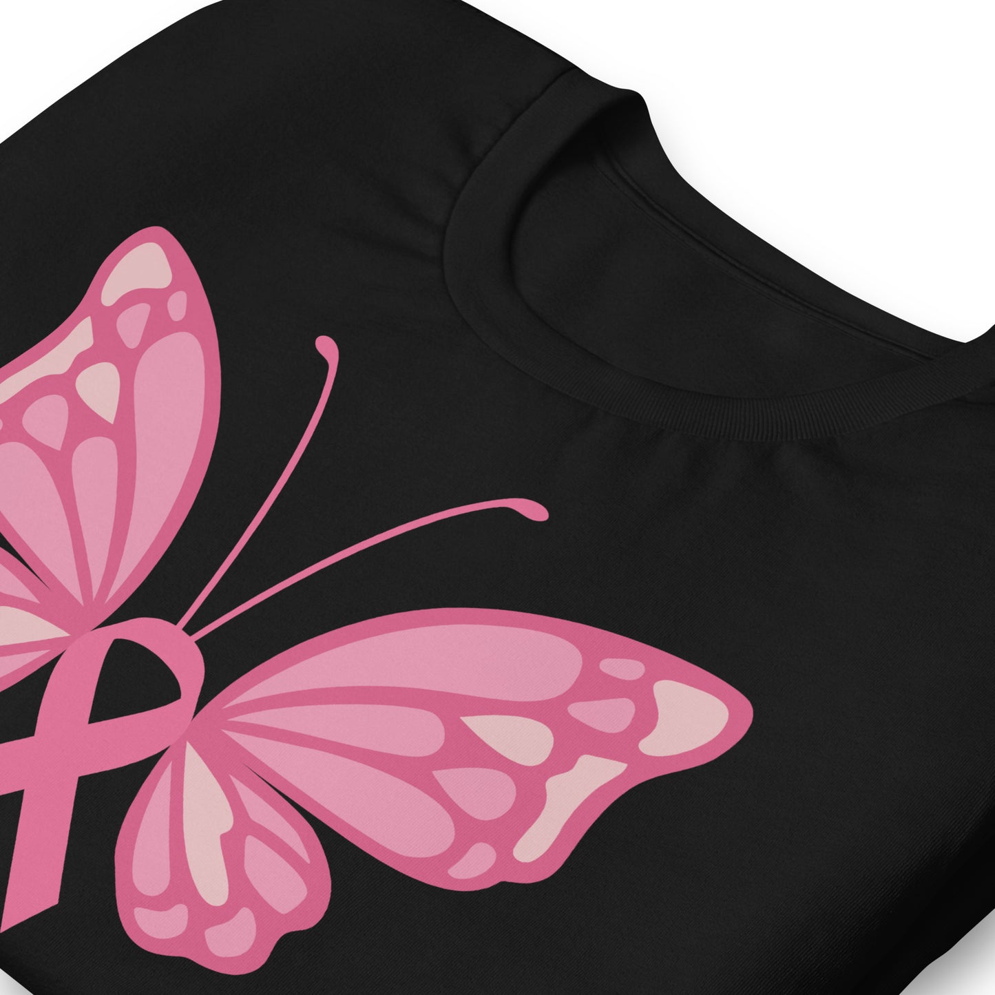 Breast Cancer Awareness Butterfly Bella Canvas Adult T-Shirt