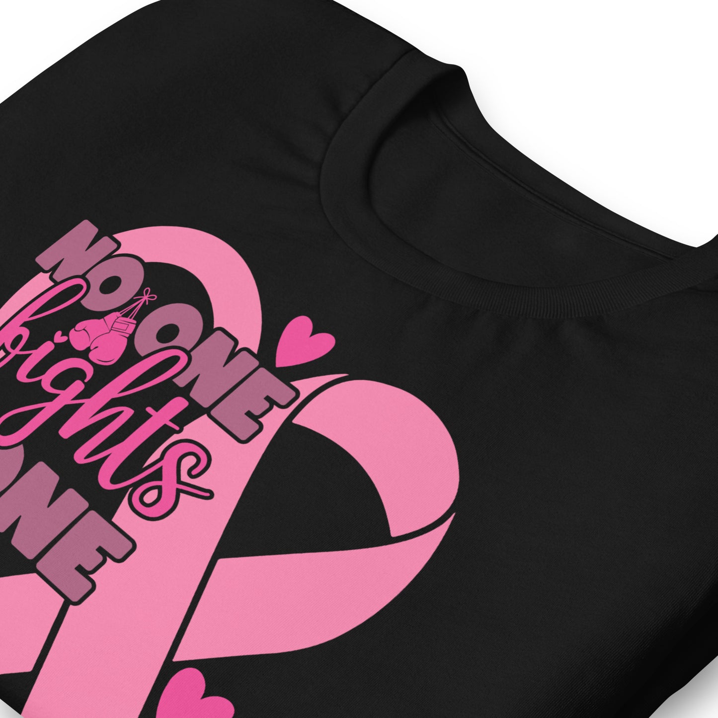 No Fights Alone Breast Cancer Awareness Bella Canvas Adult T-Shirt