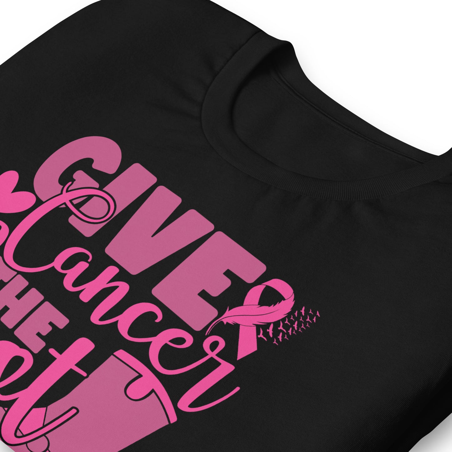Give Cancer The Boot Breast Cancer Awareness Bella Canvas Adult T-Shirt