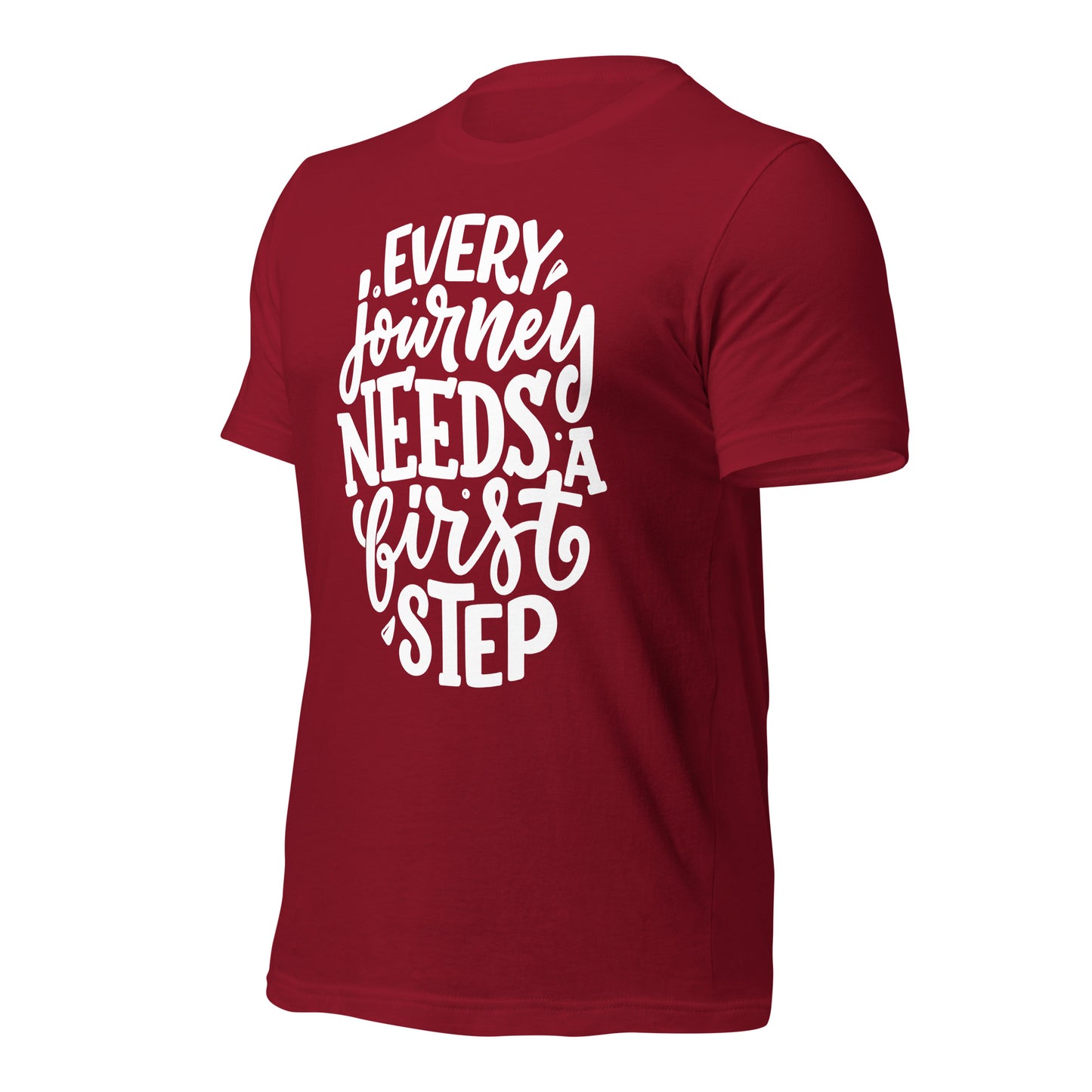 Every Journey Needs a First Step Quality Cotton Bella Canvas Adult T-Shirt