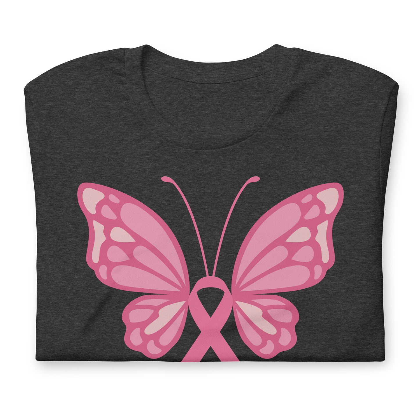 Breast Cancer Awareness Butterfly Bella Canvas Adult T-Shirt