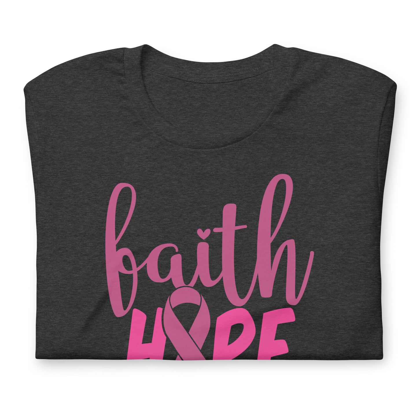 Faith Hope Love Breast Cancer Awareness Bella Canvas Adult T-Shirt