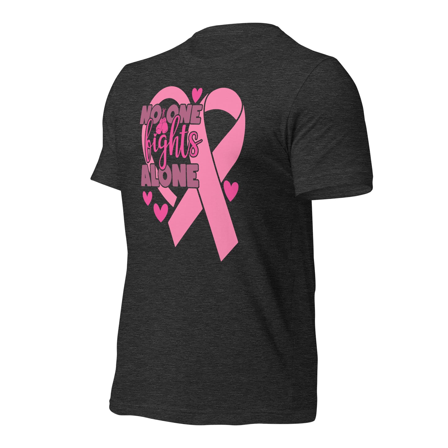 No Fights Alone Breast Cancer Awareness Bella Canvas Adult T-Shirt