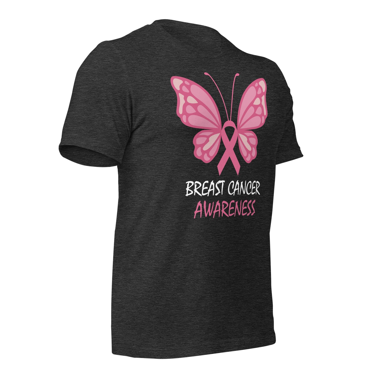 Breast Cancer Awareness Butterfly Bella Canvas Adult T-Shirt