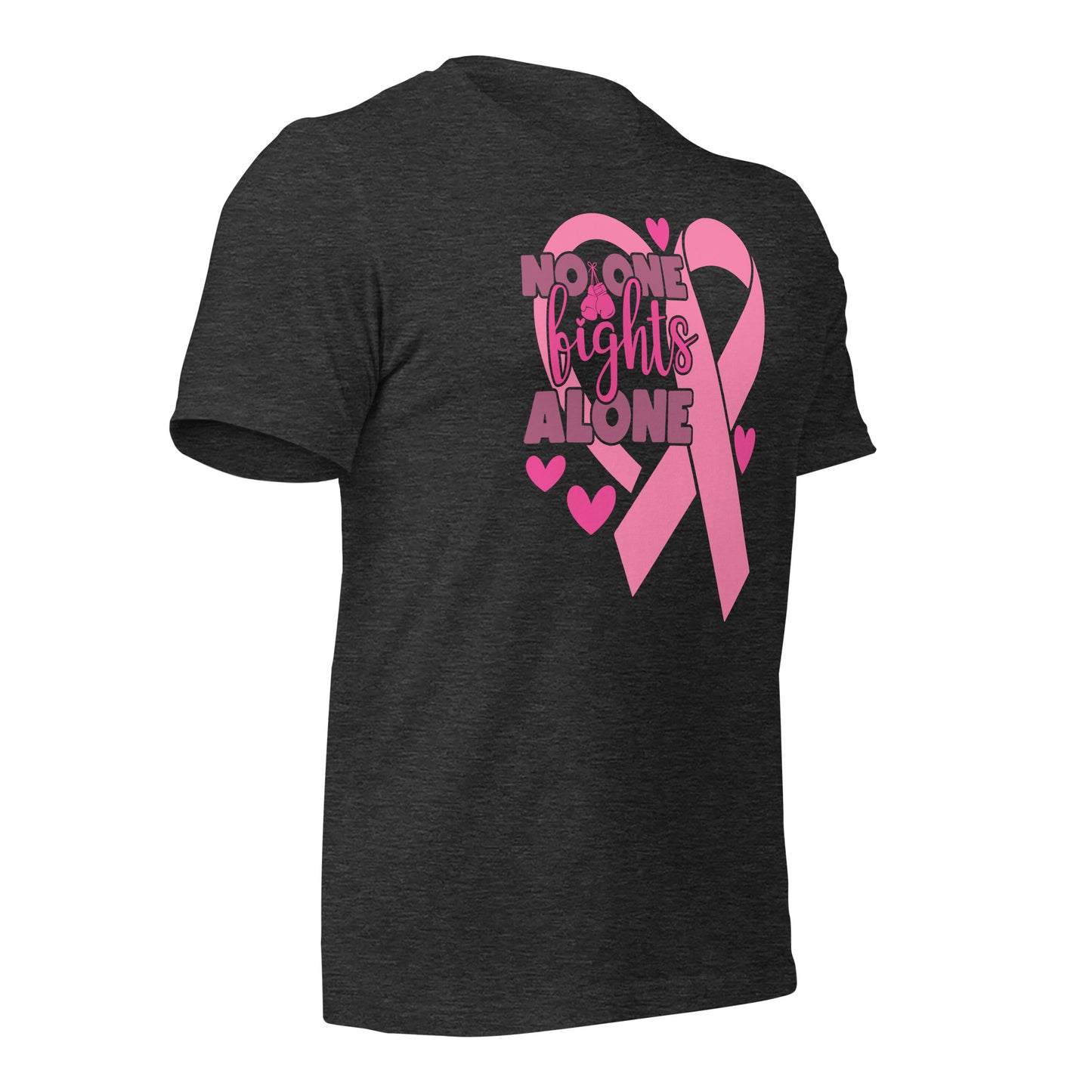 No Fights Alone Breast Cancer Awareness Bella Canvas Adult T-Shirt