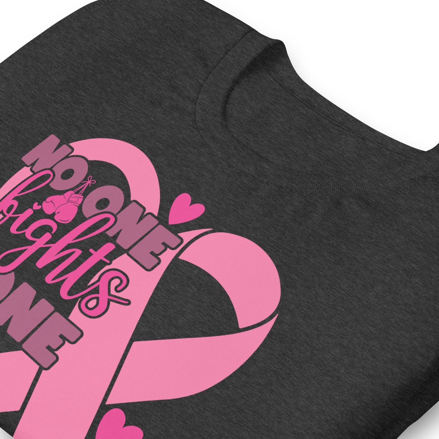No Fights Alone Breast Cancer Awareness Bella Canvas Adult T-Shirt
