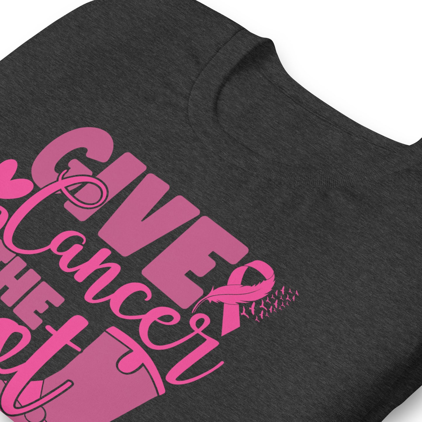 Give Cancer The Boot Breast Cancer Awareness Bella Canvas Adult T-Shirt