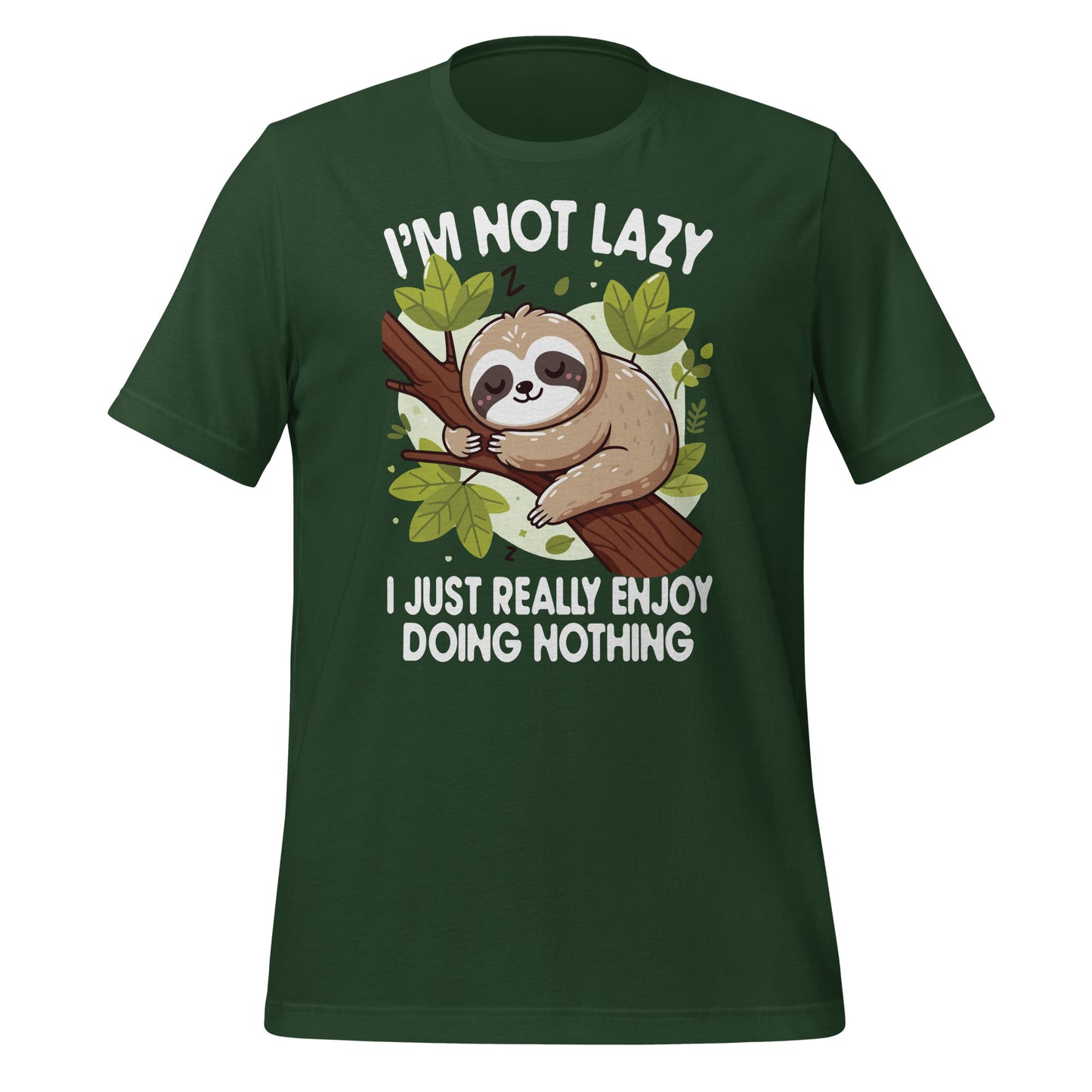 I'm Not Lazy I Just Really Enjoy Doing Nothing Funny Sloth Bella Canvas Adult T-Shirt