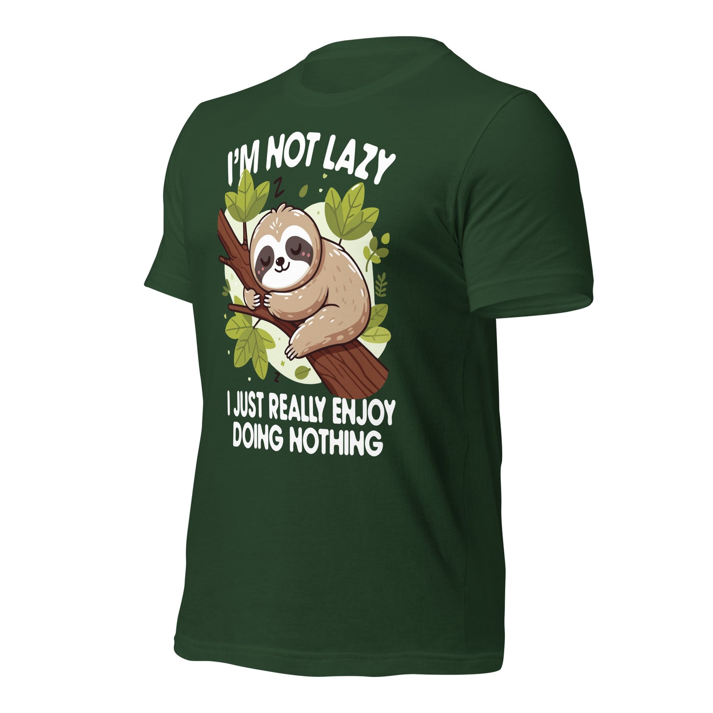 I'm Not Lazy I Just Really Enjoy Doing Nothing Funny Sloth Bella Canvas Adult T-Shirt