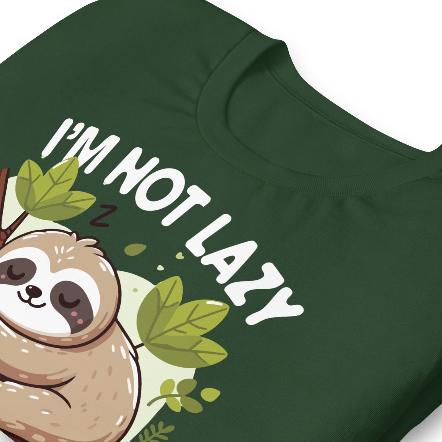 I'm Not Lazy I Just Really Enjoy Doing Nothing Funny Sloth Bella Canvas Adult T-Shirt