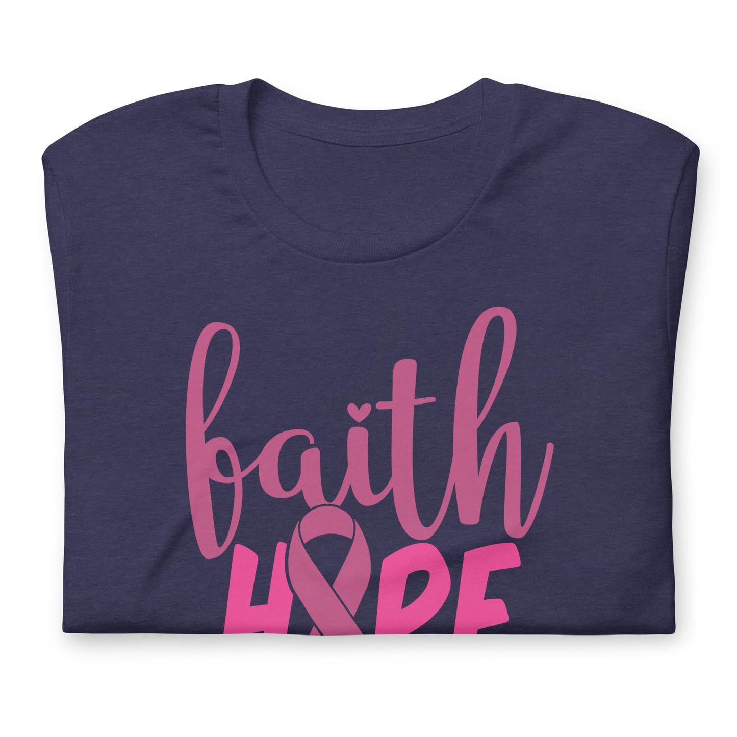 Faith Hope Love Breast Cancer Awareness Bella Canvas Adult T-Shirt