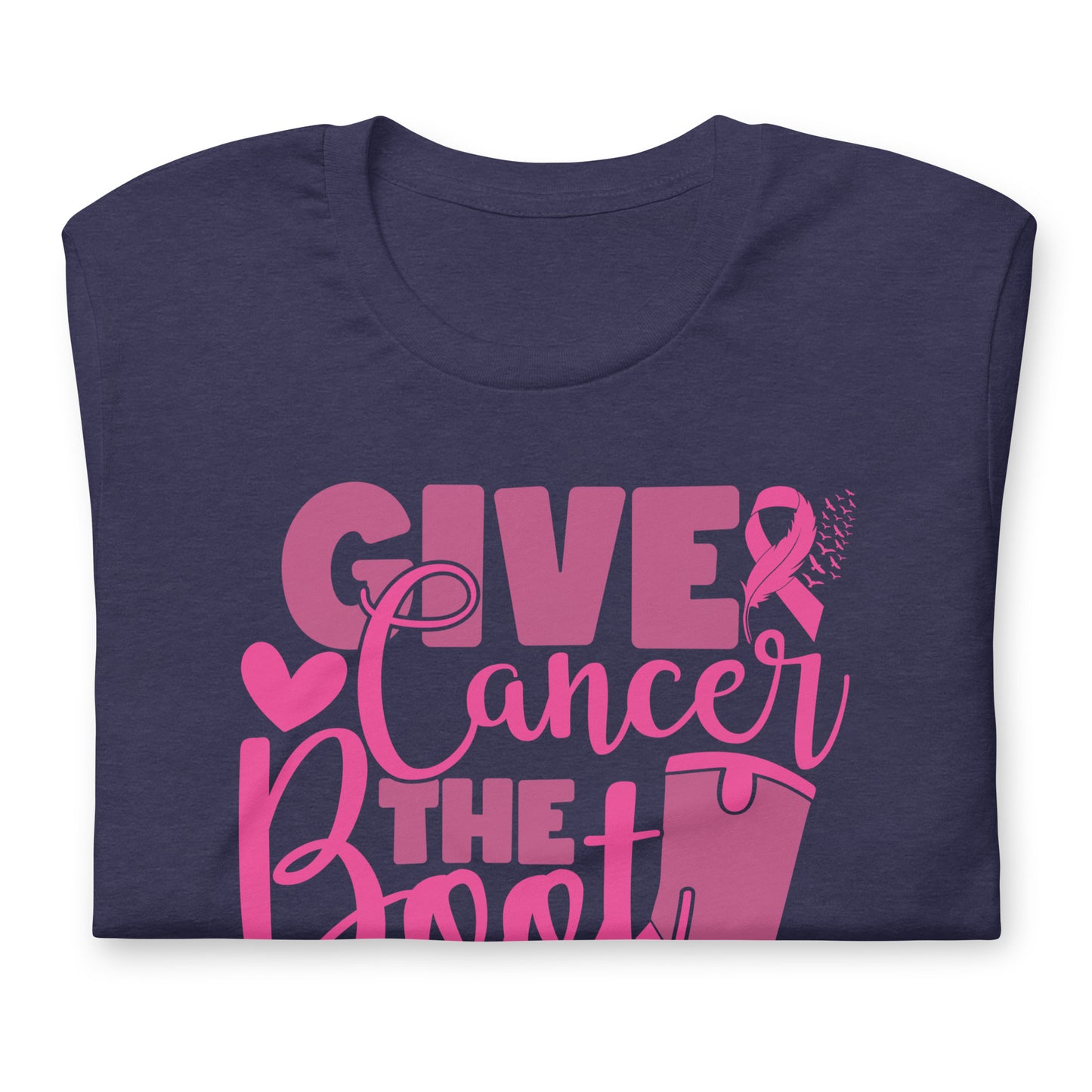 Give Cancer The Boot Breast Cancer Awareness Bella Canvas Adult T-Shirt