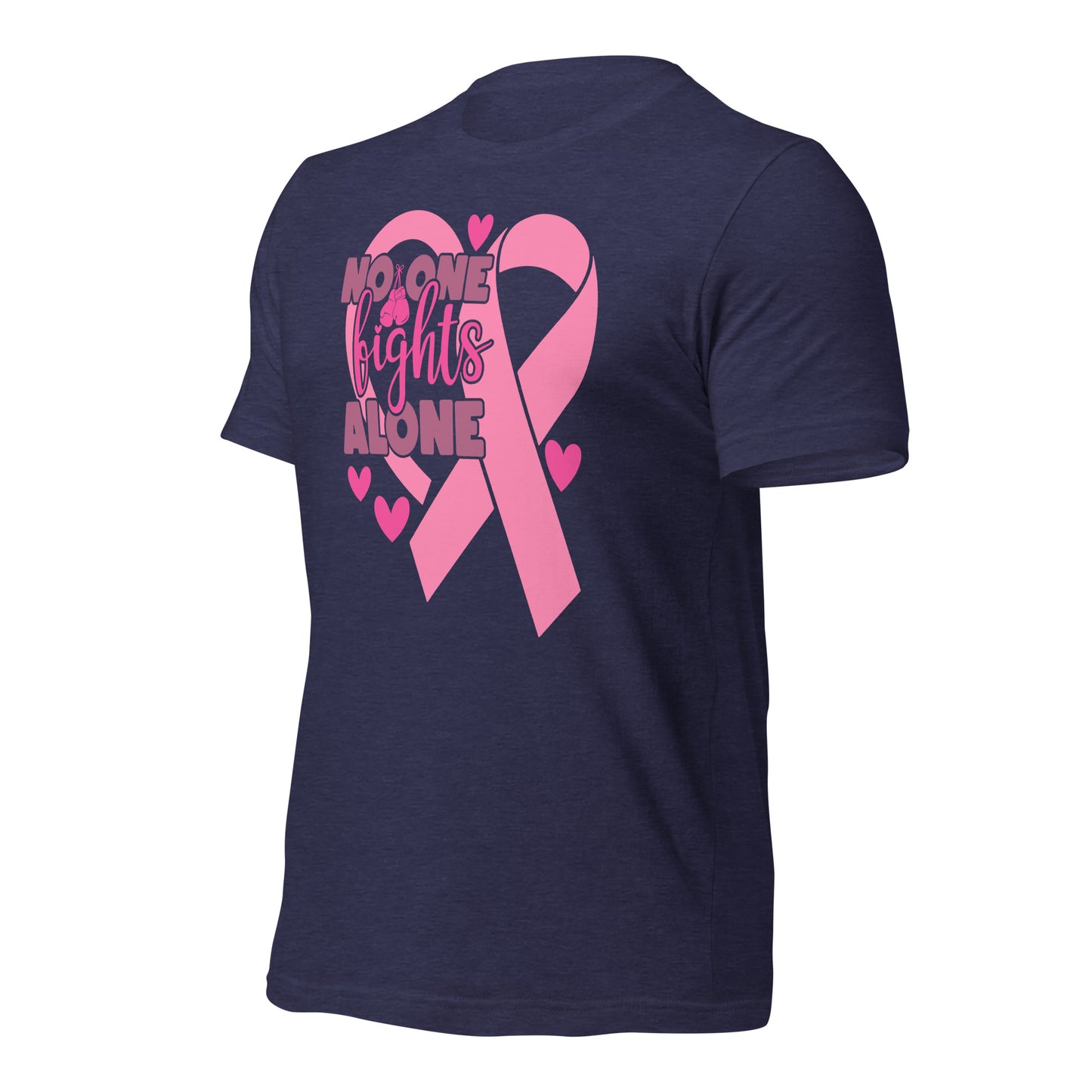 No Fights Alone Breast Cancer Awareness Bella Canvas Adult T-Shirt