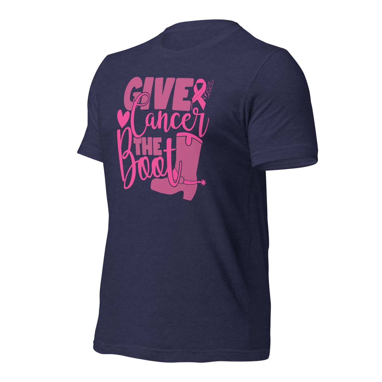 Give Cancer The Boot Breast Cancer Awareness Bella Canvas Adult T-Shirt