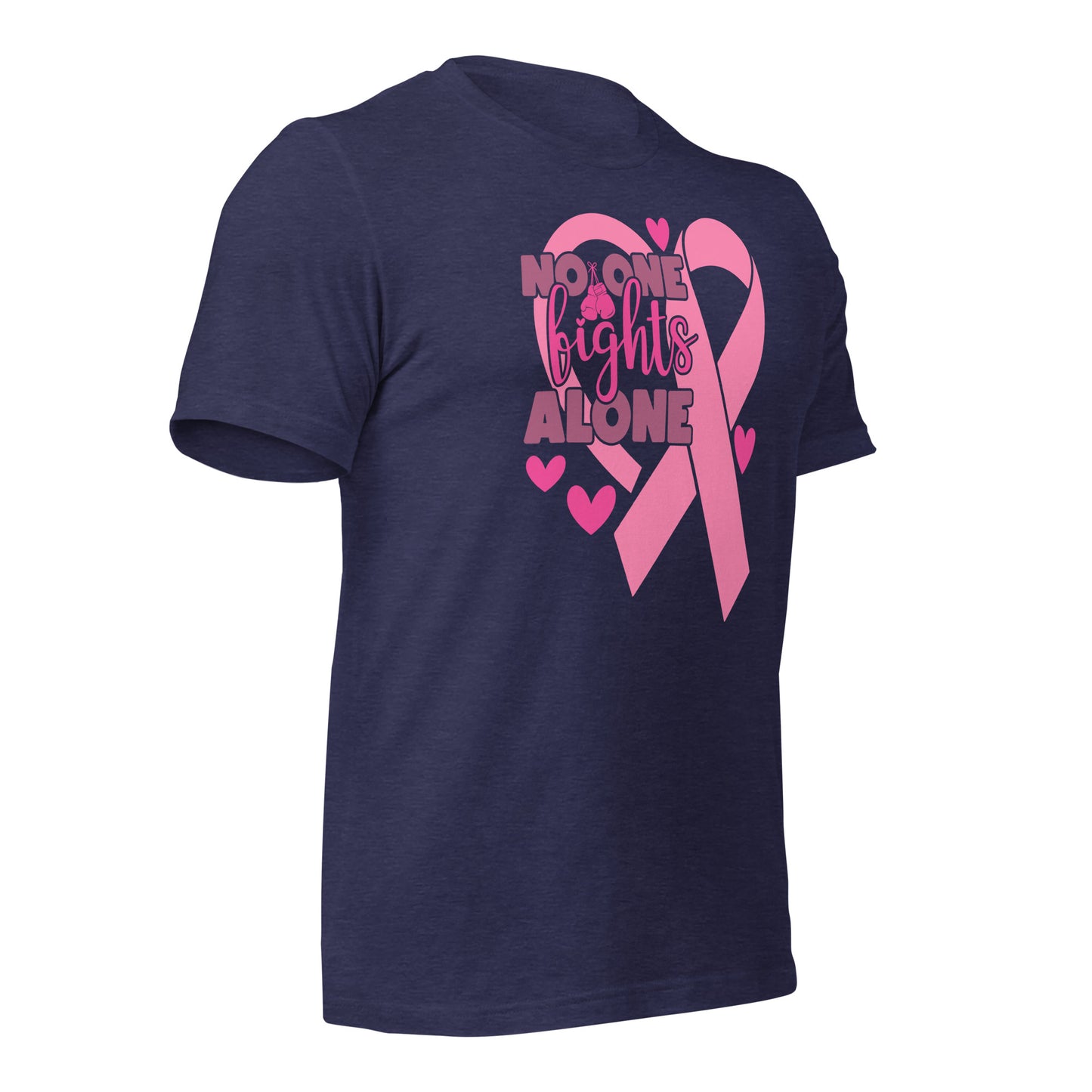No Fights Alone Breast Cancer Awareness Bella Canvas Adult T-Shirt