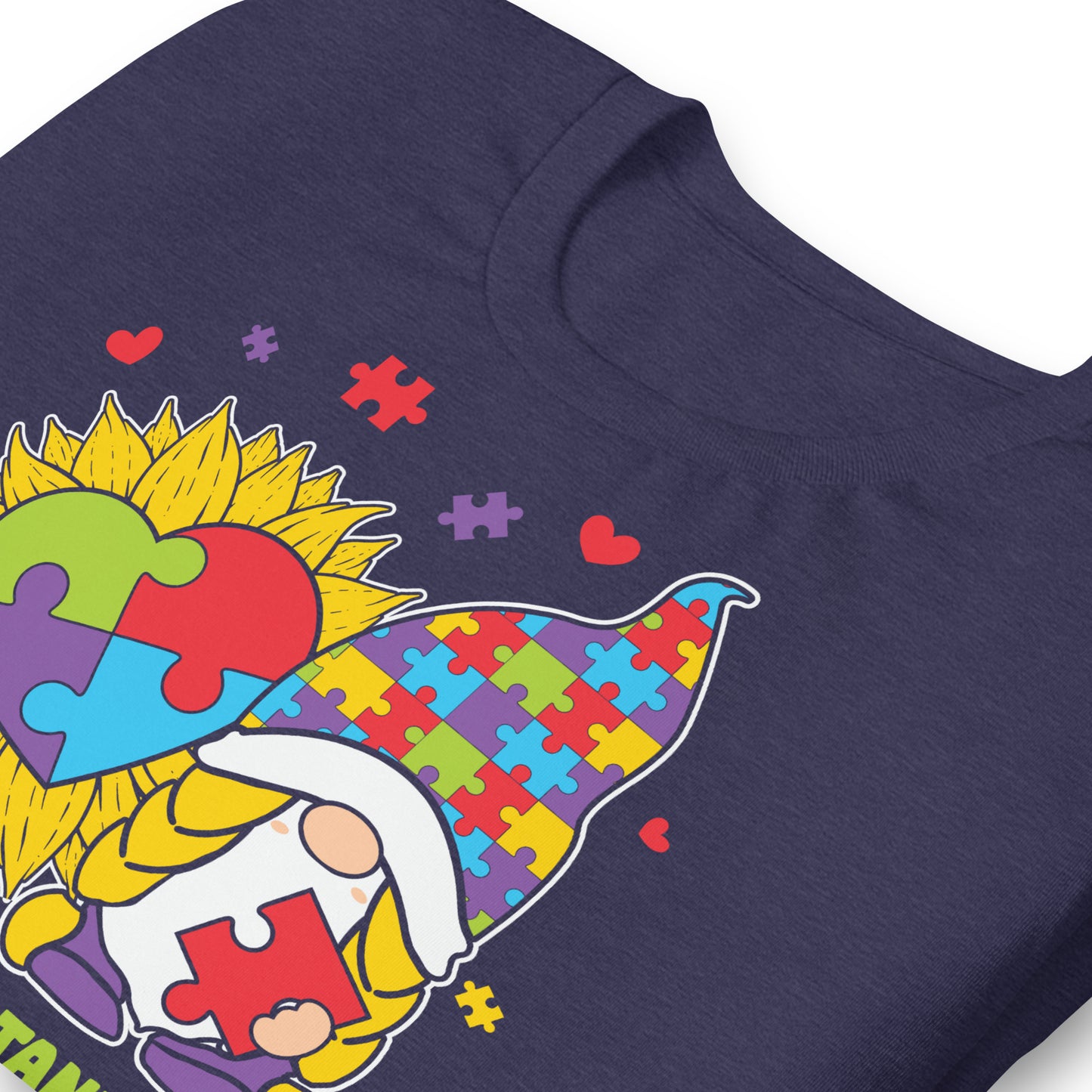 Autism Gnome Accept Understand Love Quality Cotton Bella Canvas Adult T-Shirt