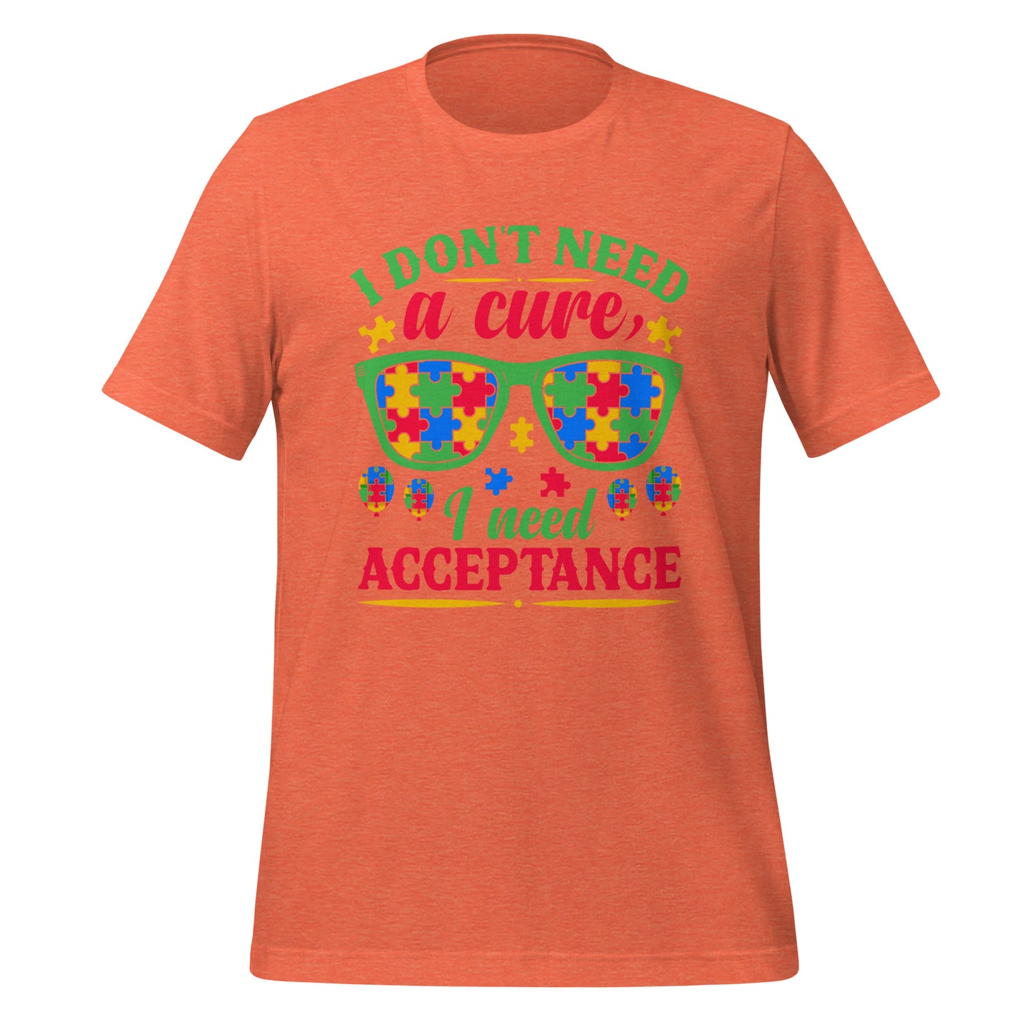 Autism Acceptance Together Quality Cotton Bella Canvas Adult T-Shirt