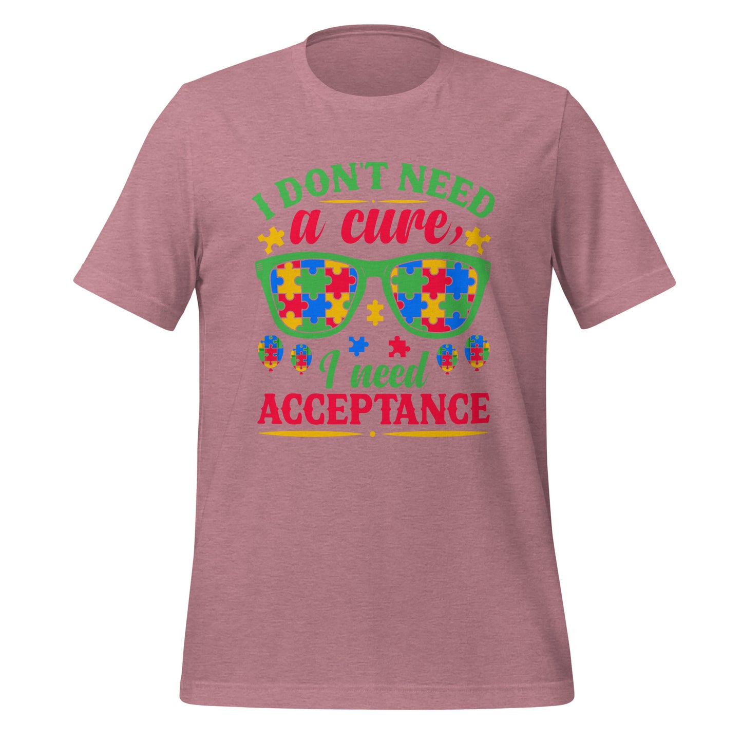 Autism Acceptance Together Quality Cotton Bella Canvas Adult T-Shirt