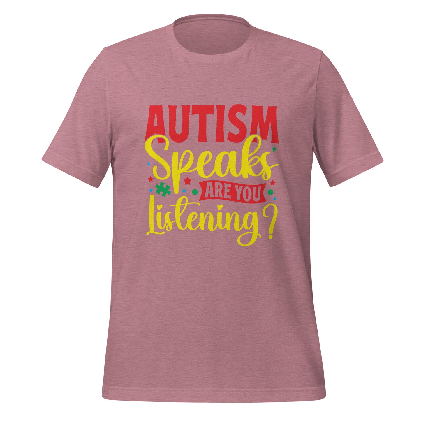 Autism Acceptance Together Quality Cotton Bella Canvas Adult T-Shirt