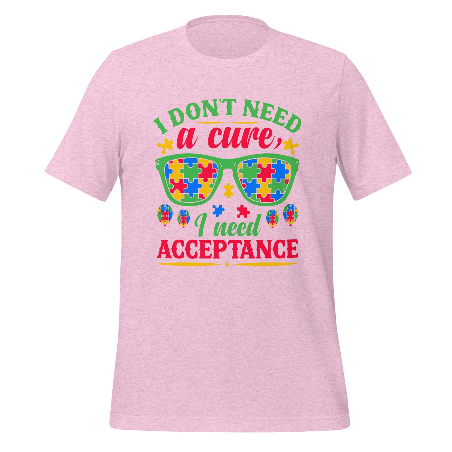 Autism Acceptance Together Quality Cotton Bella Canvas Adult T-Shirt