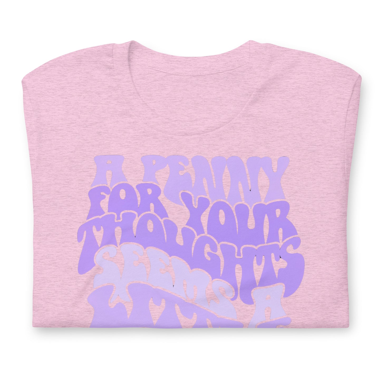 A Penny For Your Thoughts Seems A Little Pricey Funny Bella Canvas Adult T-Shirt