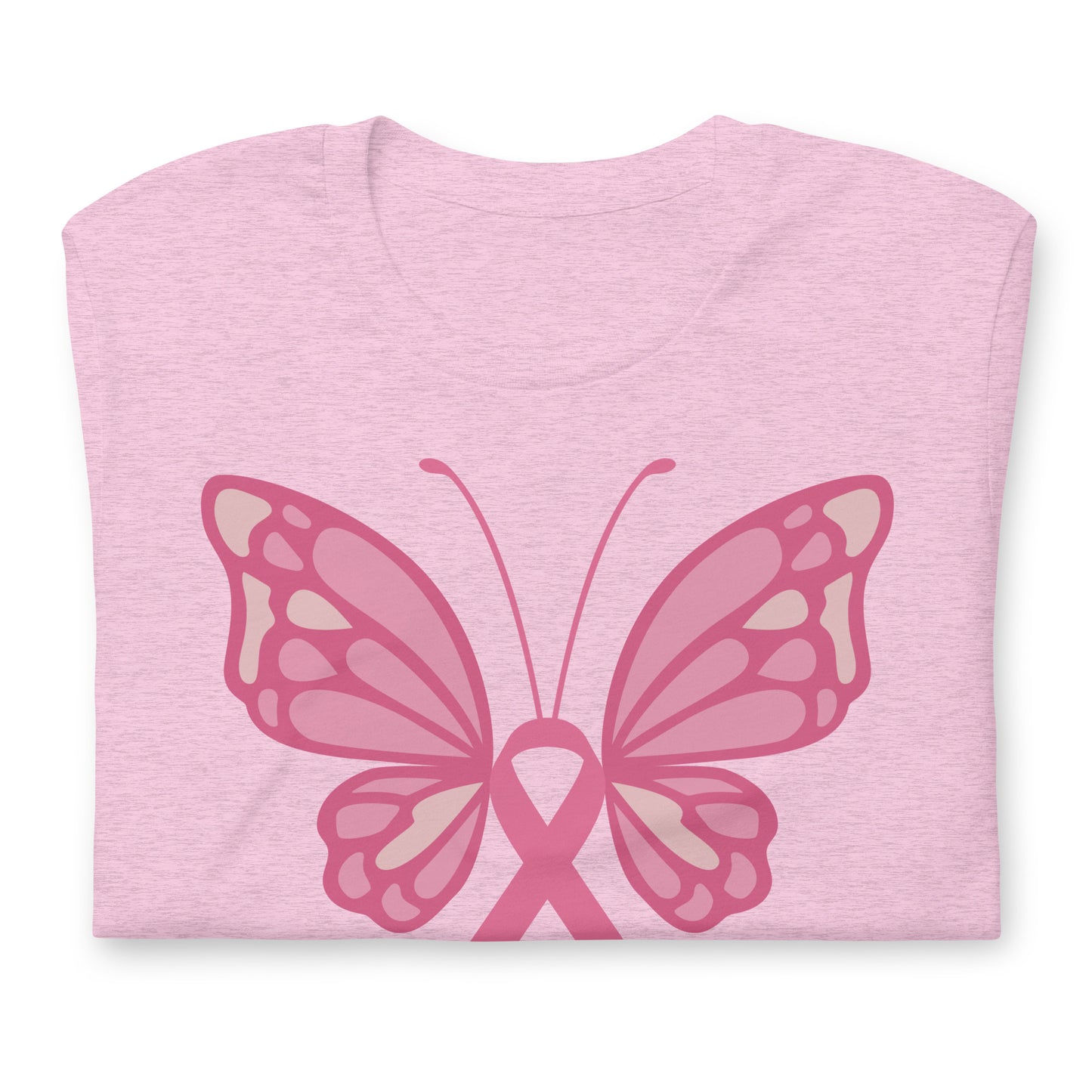 Breast Cancer Awareness Butterfly Bella Canvas Adult T-Shirt