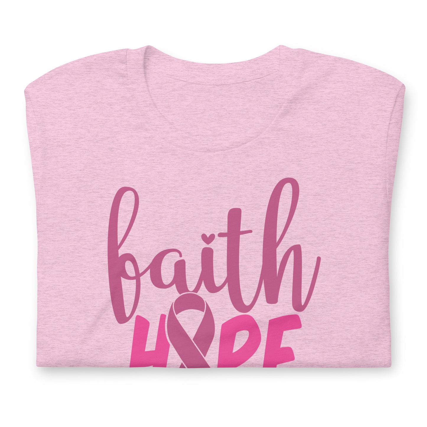 Faith Hope Love Breast Cancer Awareness Bella Canvas Adult T-Shirt