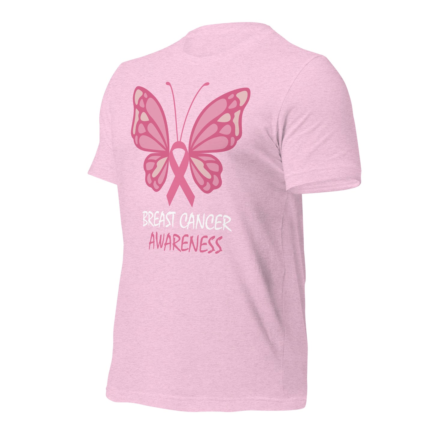 Breast Cancer Awareness Butterfly Bella Canvas Adult T-Shirt