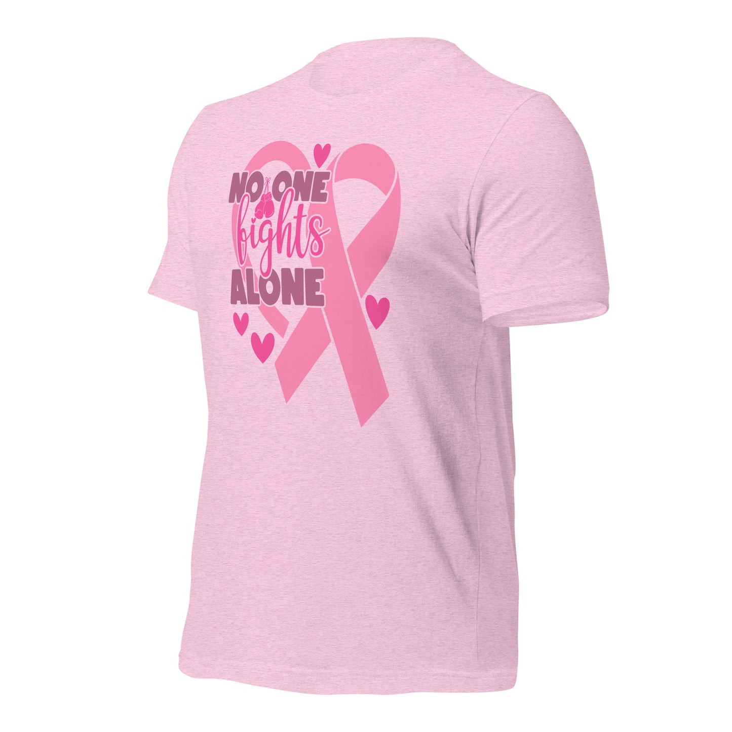 No Fights Alone Breast Cancer Awareness Bella Canvas Adult T-Shirt