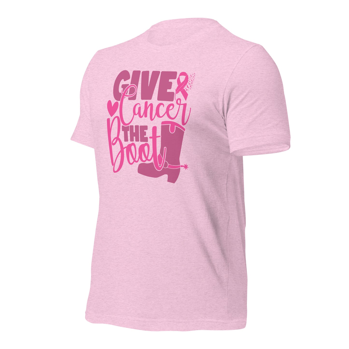 Give Cancer The Boot Breast Cancer Awareness Bella Canvas Adult T-Shirt
