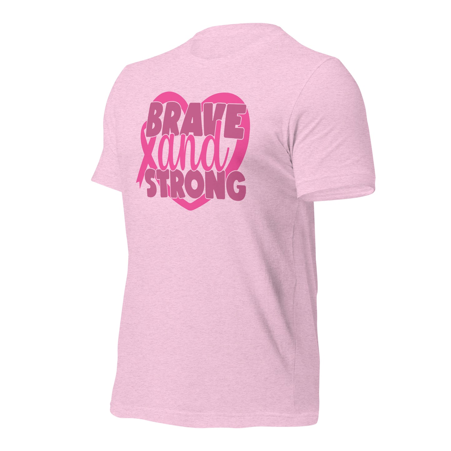 Brave and Strong Breast Cancer Awareness Bella Canvas Adult T-Shirt