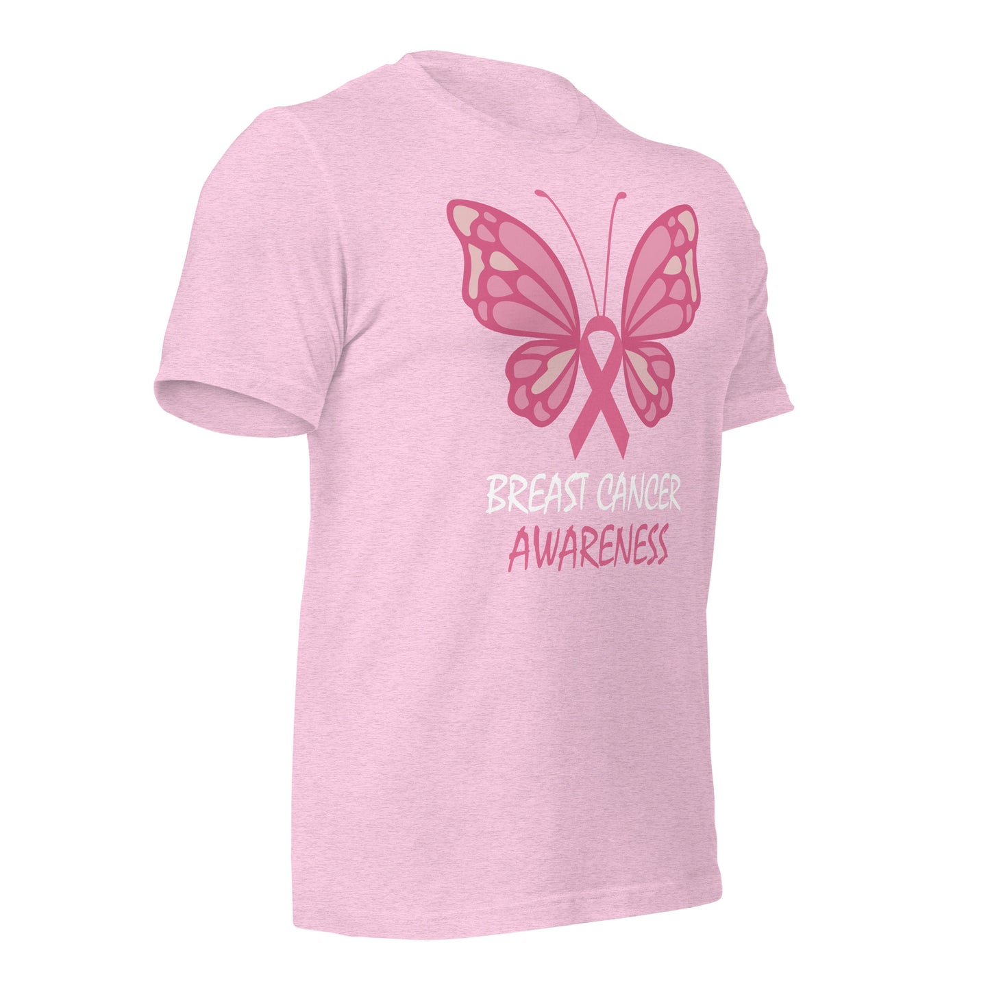 Breast Cancer Awareness Butterfly Bella Canvas Adult T-Shirt