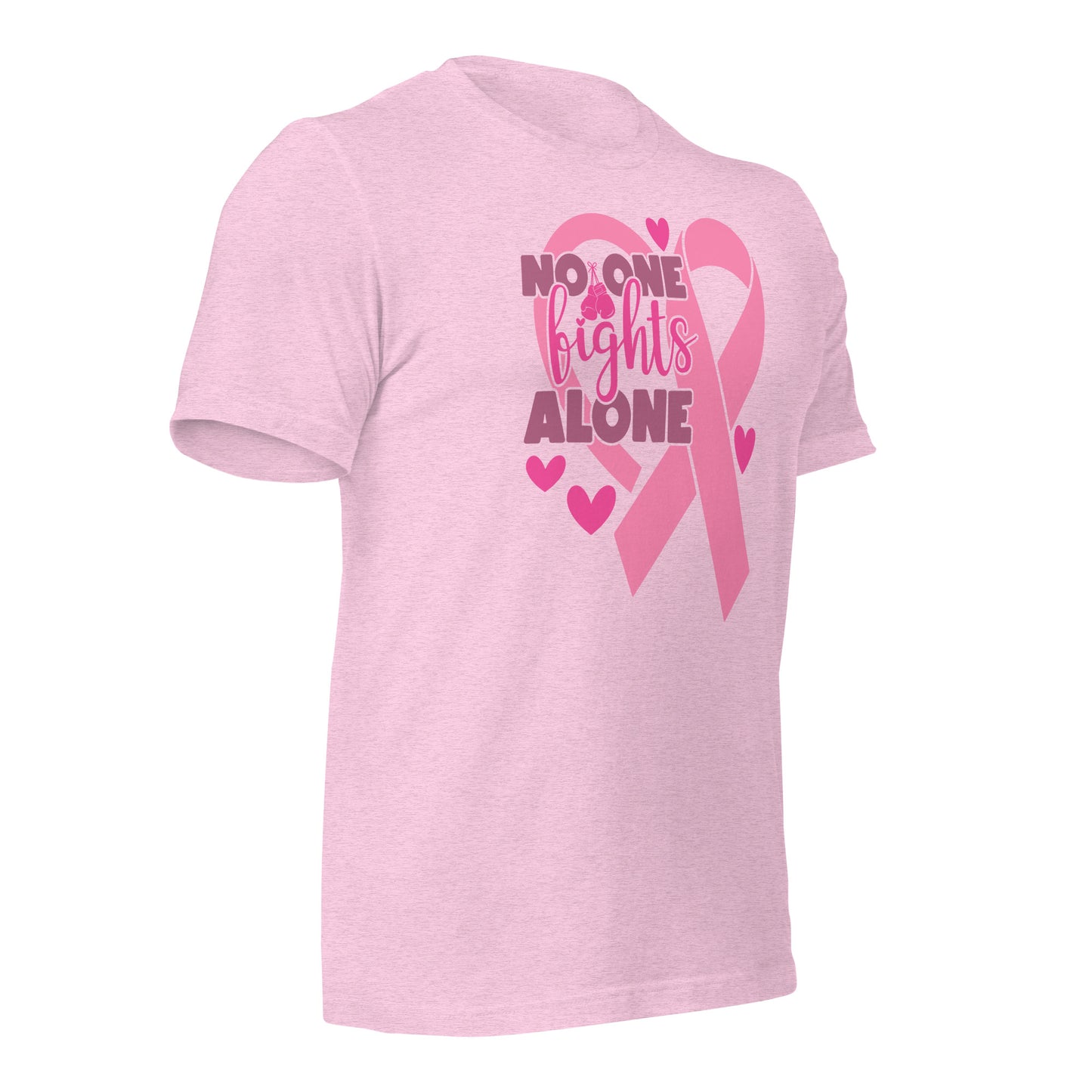 No Fights Alone Breast Cancer Awareness Bella Canvas Adult T-Shirt