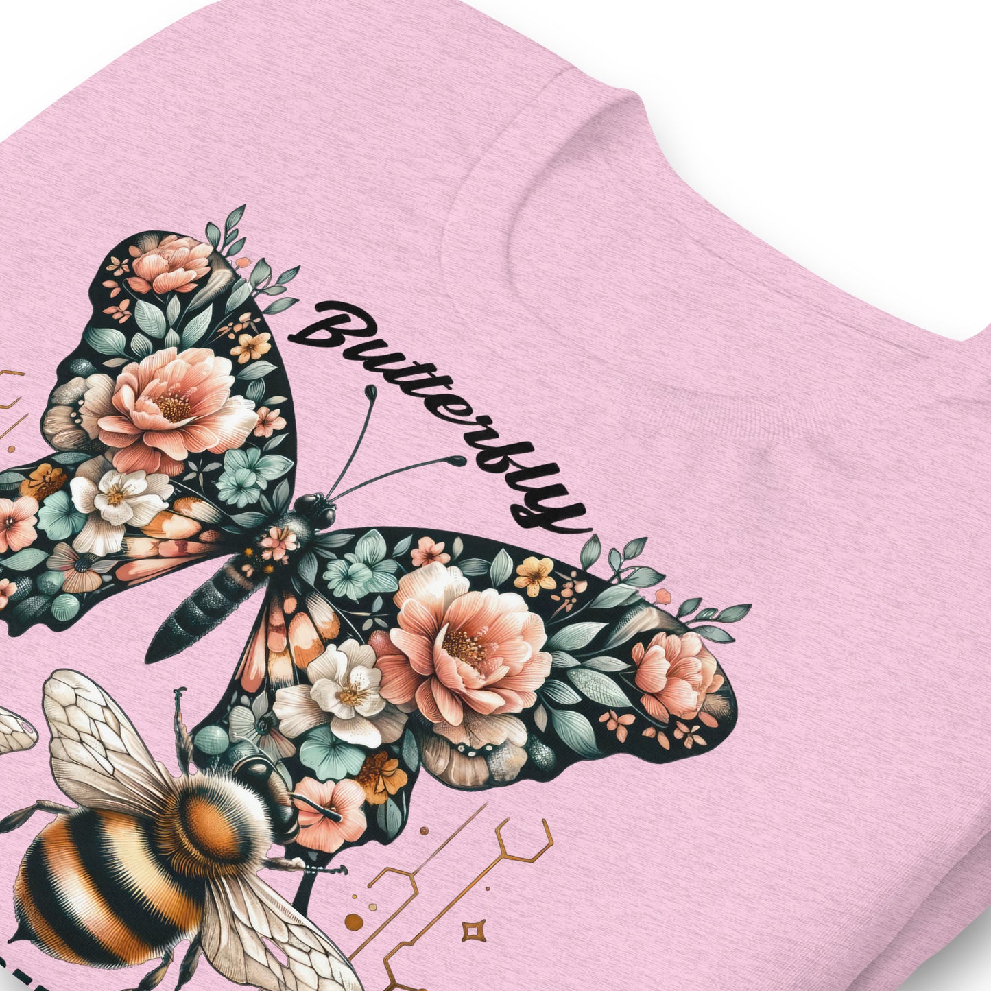 Butterfly, Sting Like a Bee Quality Cotton Bella Canvas Adult T-Shirt