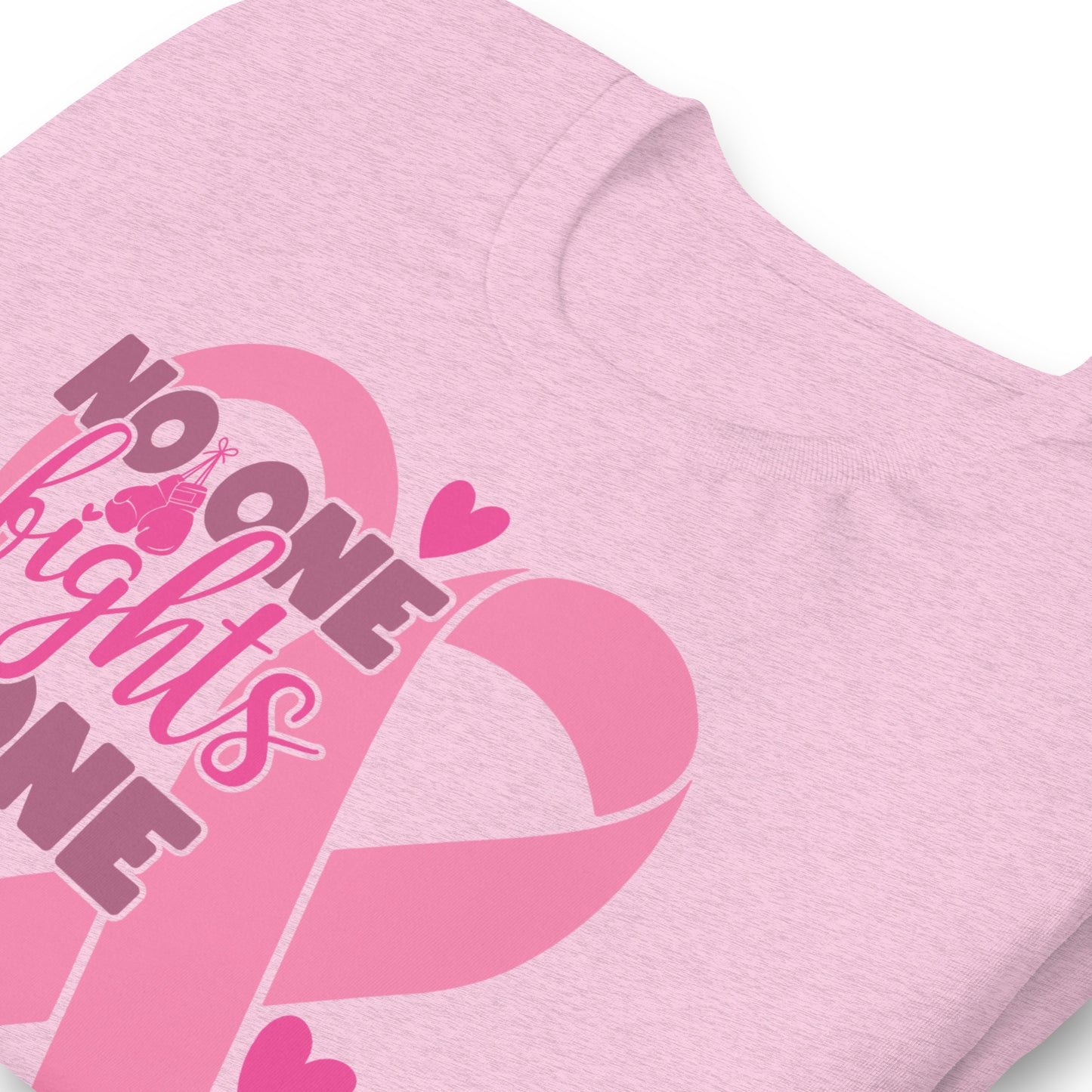 No Fights Alone Breast Cancer Awareness Bella Canvas Adult T-Shirt